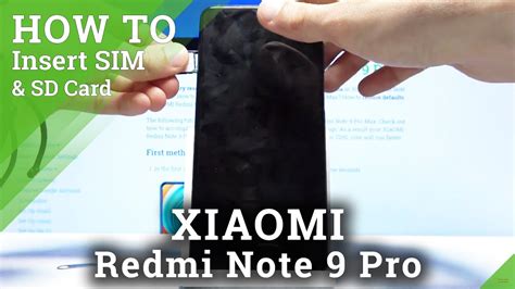 Redmi Note 9 Pro: How to insert the microSD card  .